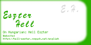 eszter hell business card